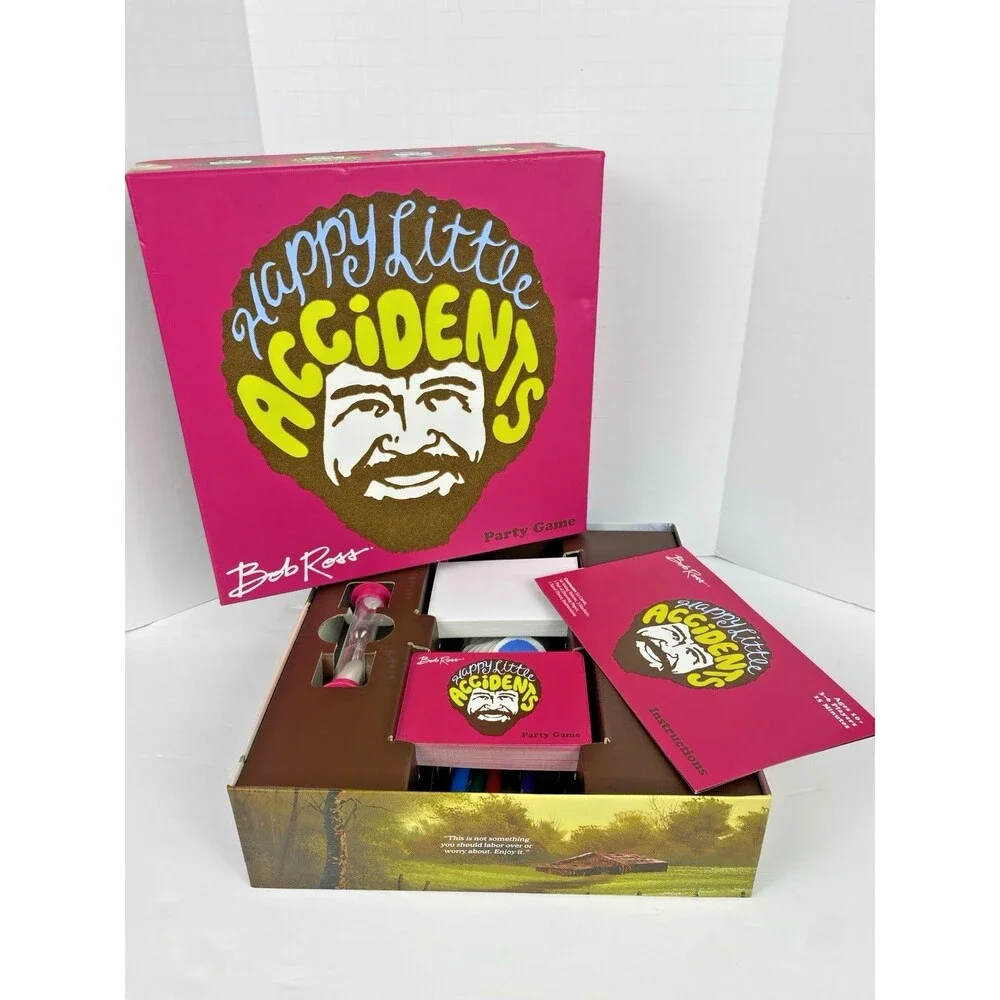 Bob Ross HAPPY LITTLE ACCIDENTS Drawing Party Game Ages 10+ BRAND NEW (2018)